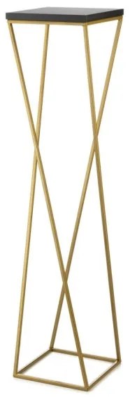 LOFT virágtartó állvány 100x24 cm arany/fekete
