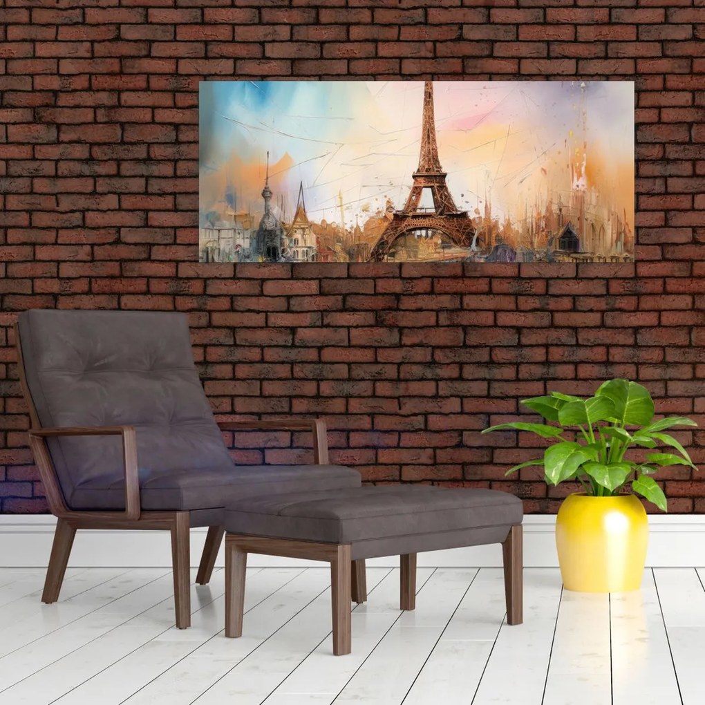 Kép - Az Eiffel-torony festménye (120x50 cm)