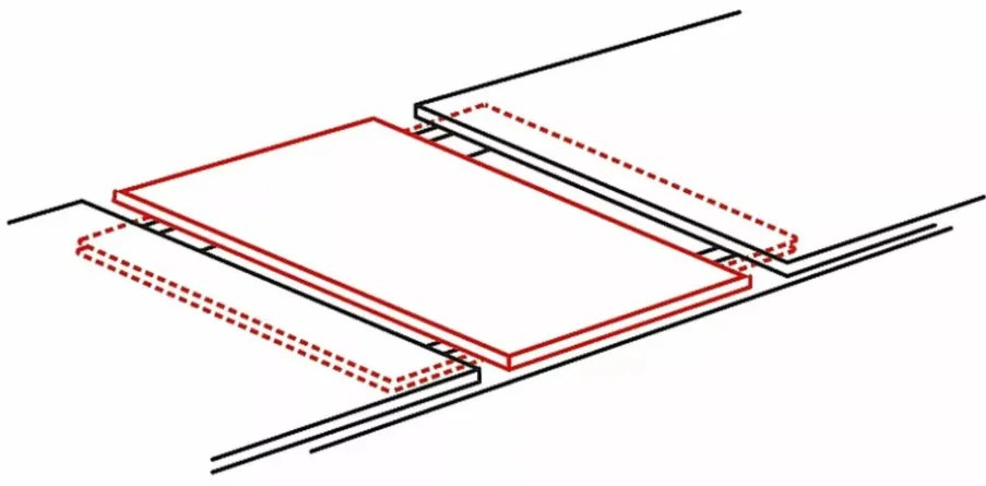 Presto bővíthető étkezőasztal tölgy/fekete 140-218cm