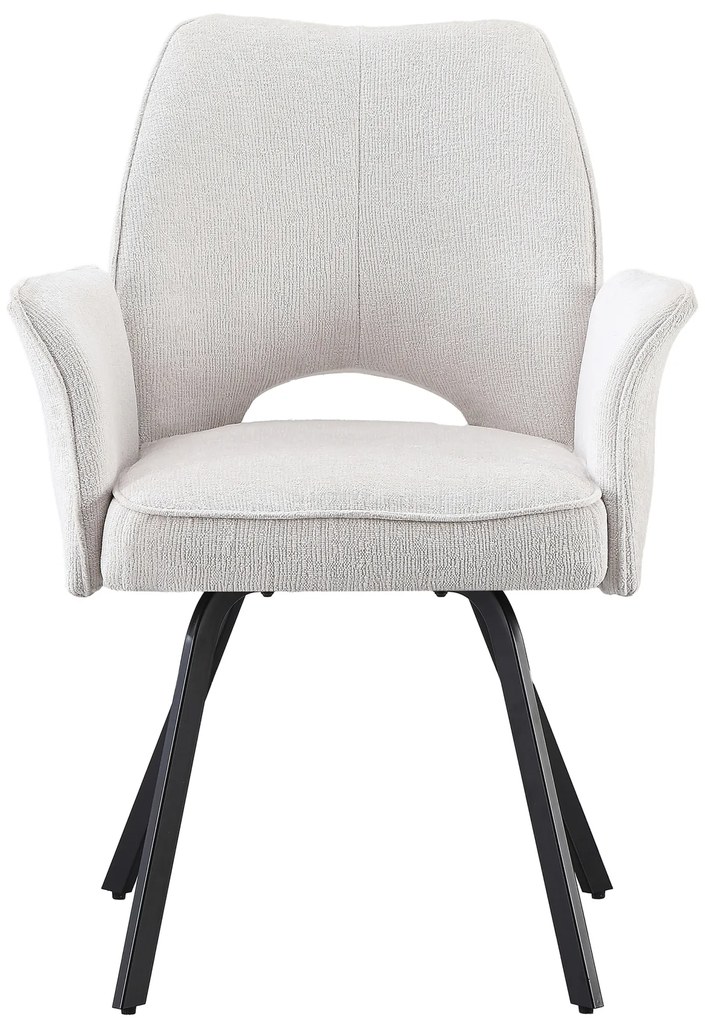 MAZZONI EXPORT TULIP Világos Beige (UF980-02 szövet) - MODERN KÁRPITOZOTT KARFÁS SZÉK NAPPALIBA/ÉTKEZŐBE/LOFT IRODÁBA