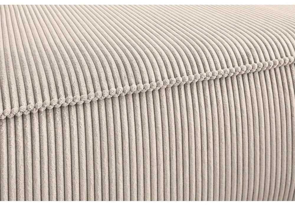 Krémszínű kordbársony sarokkanapé (jobb oldali-"U" alakú) Nihad modular – Bobochic Paris