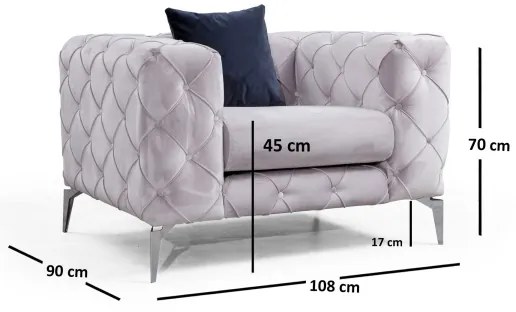 Fotel EUGEN világosszürke