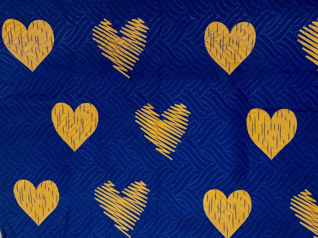 Ágytakaró GOLBINO, sötétkék Méret: 220 x 240 cm