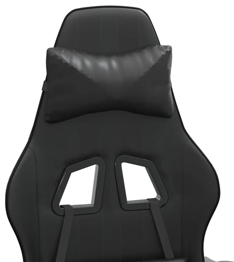 fekete műbőr forgó játékszék