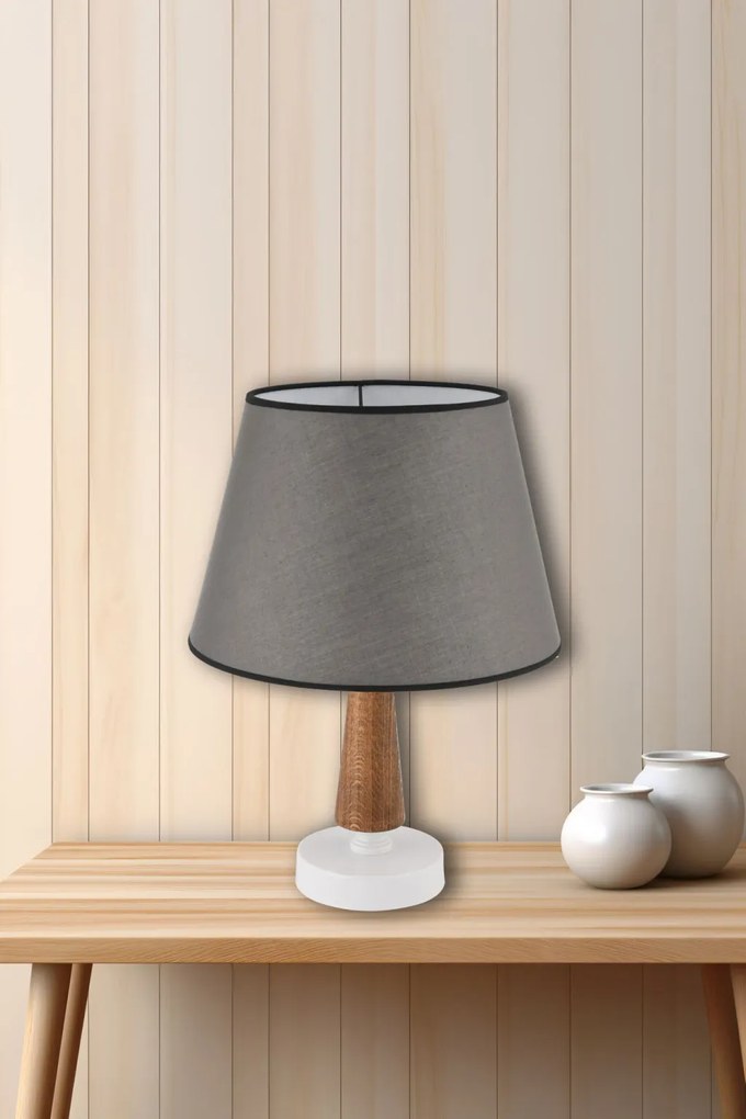 Fém éjjeli lámpa, szürke-barna, 20 cm – TR390FLH2725