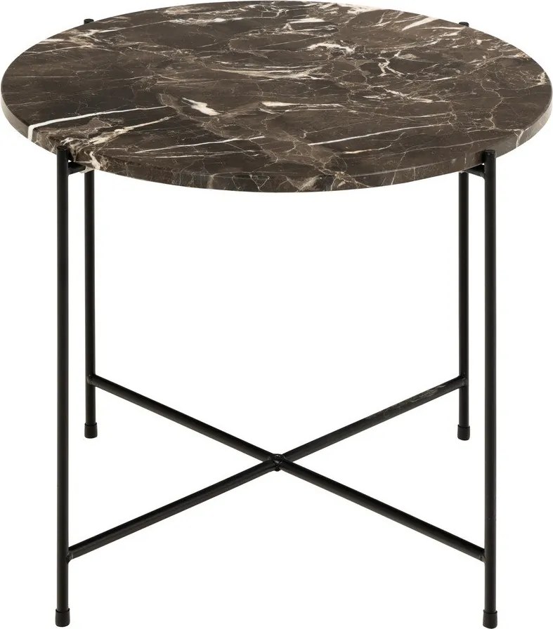 Kerek tárolóasztal márvány asztallappal ø 52 cm Avila – Actona