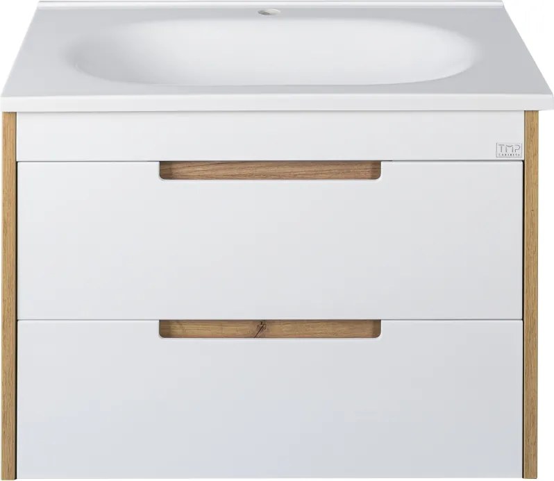 TMP GOLDY 75 fali fürdőszobabútor - öntött műmárvány mosdóval - 75 x 50 x 51 cm