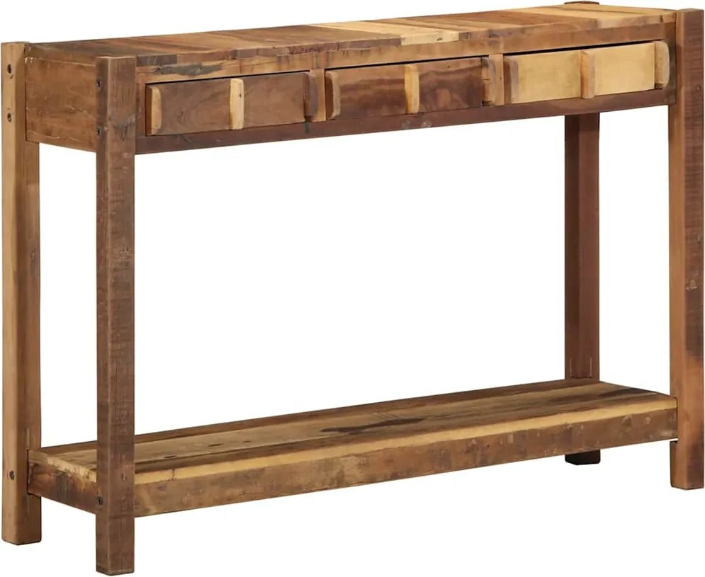vidaXL Konzolasztal Barna 107 x 33 x 76 cm Szilárd Újrahasznosított Fa
