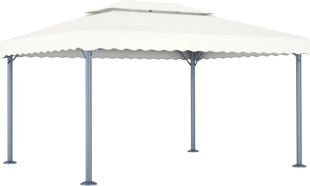 vidaXL krémszínű alumíniumpavilon 400 x 300 cm