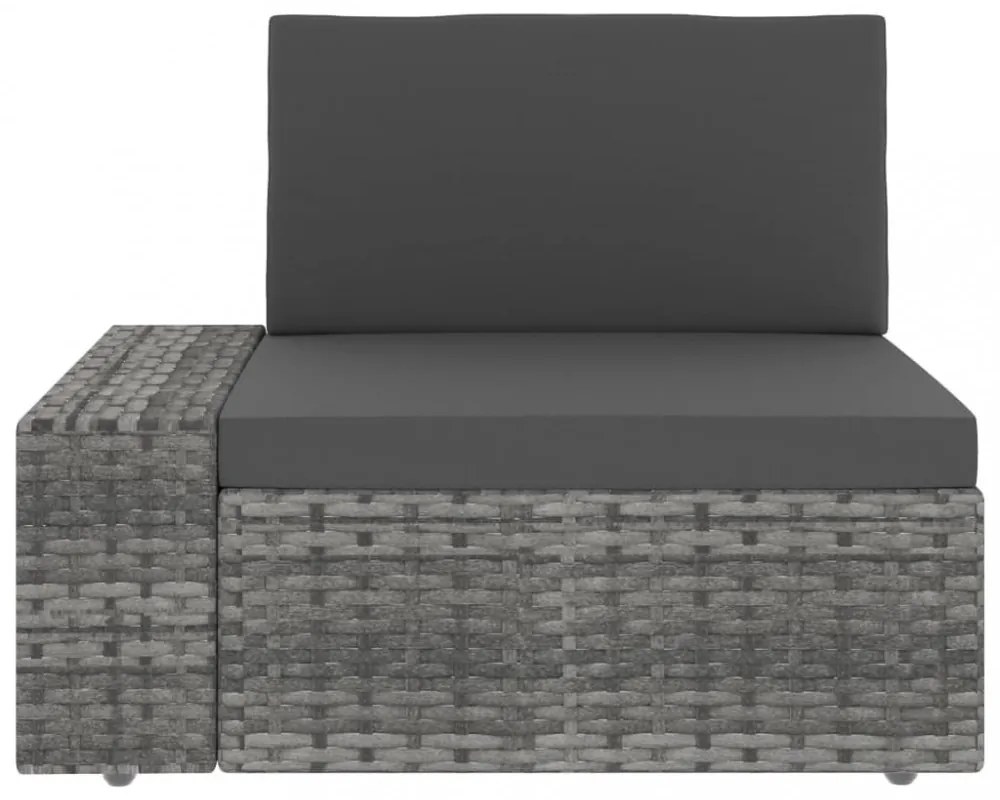 5 részes szürke polyrattan kerti ülőgarnitúra
