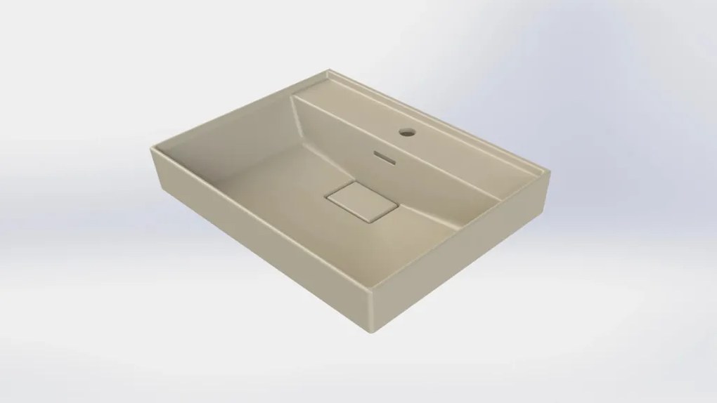 CeraStyle SHARP - MATT BÉZS - porcelán mosdókagyló - 60 x 48 cm