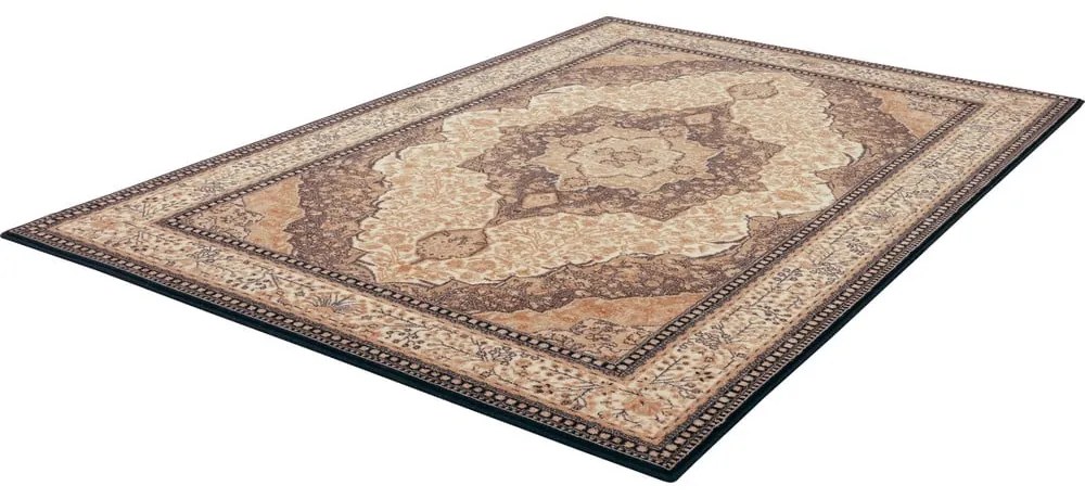 Világosbarna gyapjú szőnyeg 133x180 cm Charlotte – Agnella