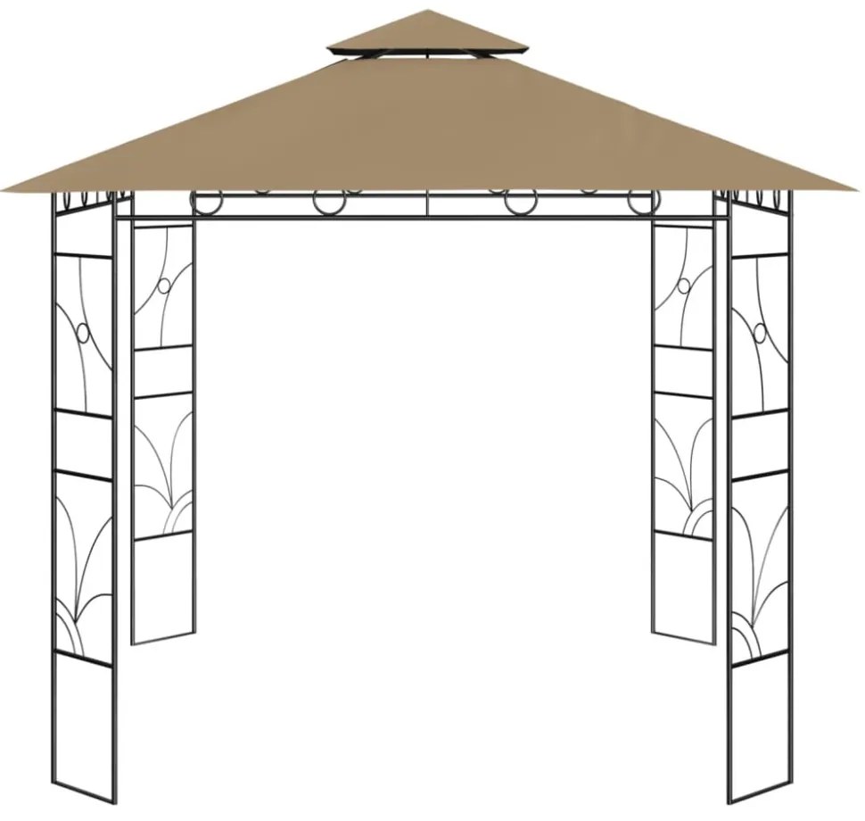 tópszínű pavilon 3 x 3 x 2,7 m 160 g/m²