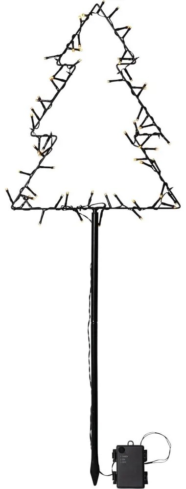 Fekete fénydekoráció karácsonyi mintával Spiky – Star Trading