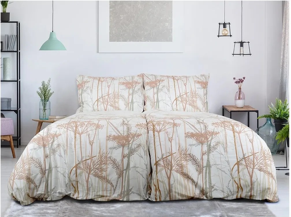 Renforcé pamut krepp ágynemű CARAWAY krémszínű Ágyneműhuzat mérete: 70 x 90 cm | 140 x 200 cm