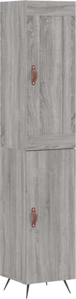 vidaXL szürke sonoma szerelt fa magasszekrény 34,5 x 34 x 180 cm