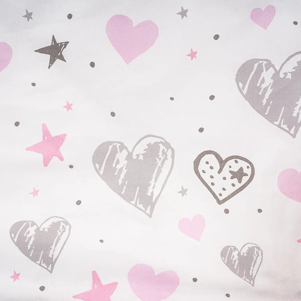 4Home gyermek pamut ágyneműhuzat kiságyba Little heart, 100 x 135 cm, 40 x 60 cm