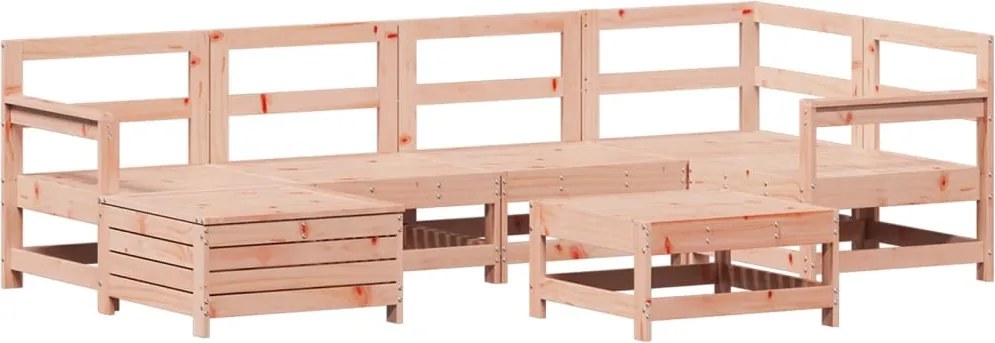 vidaXL 7 részes tömör duglászfenyő kerti kanapészett