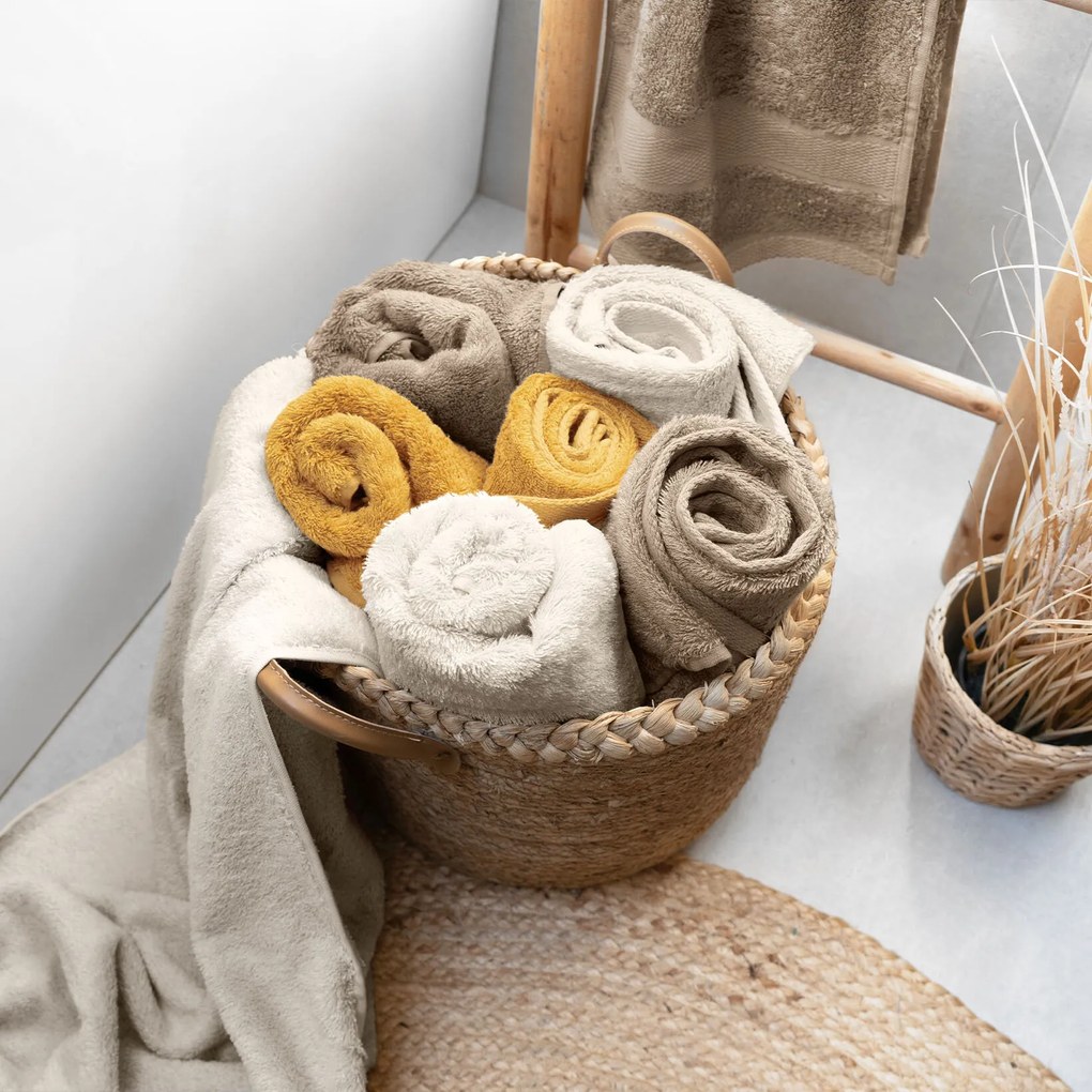 Goldea bambuszszálas törölköző és fürdőlepedő - szürkésbarna 50 x 100 cm