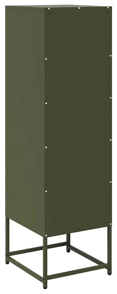 olívazöld hidegen hengerelt acél magasszekrény 36x39x123 cm