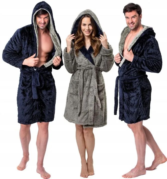 Fürdőköpeny Jordan Navy-Grey Men M