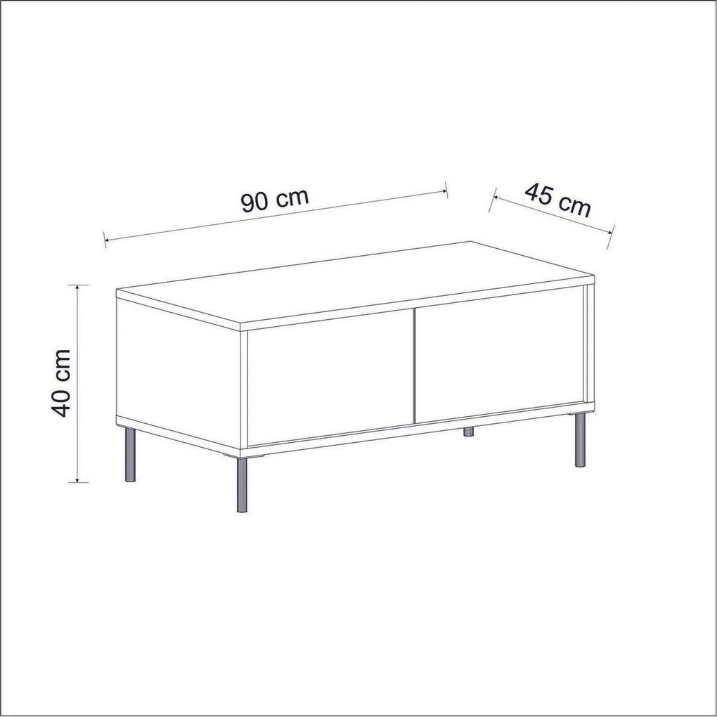 Imaj Anthracite dohányzóasztal