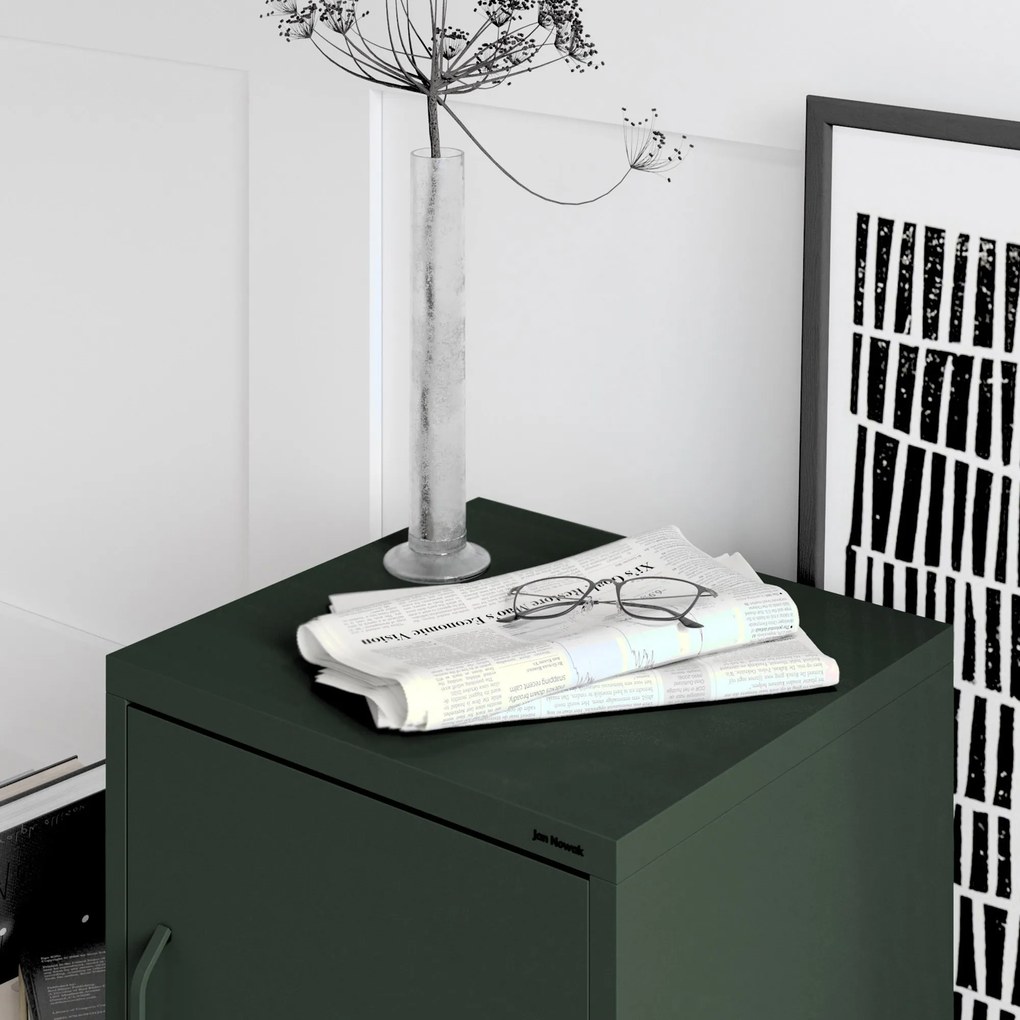 Éjjeliszekrény MIA, 424 x 595 x 400 mm, Modern: palack zöld szín