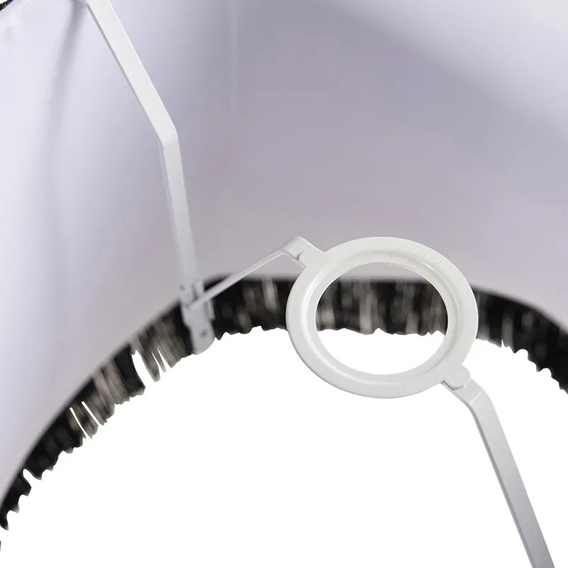 Selyem lámpabúra fekete szürkével 45 cm - Granny