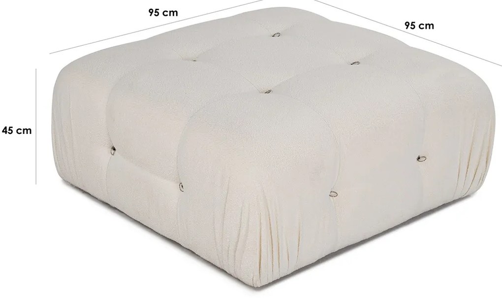 Taburette buborékos puff bézs színű