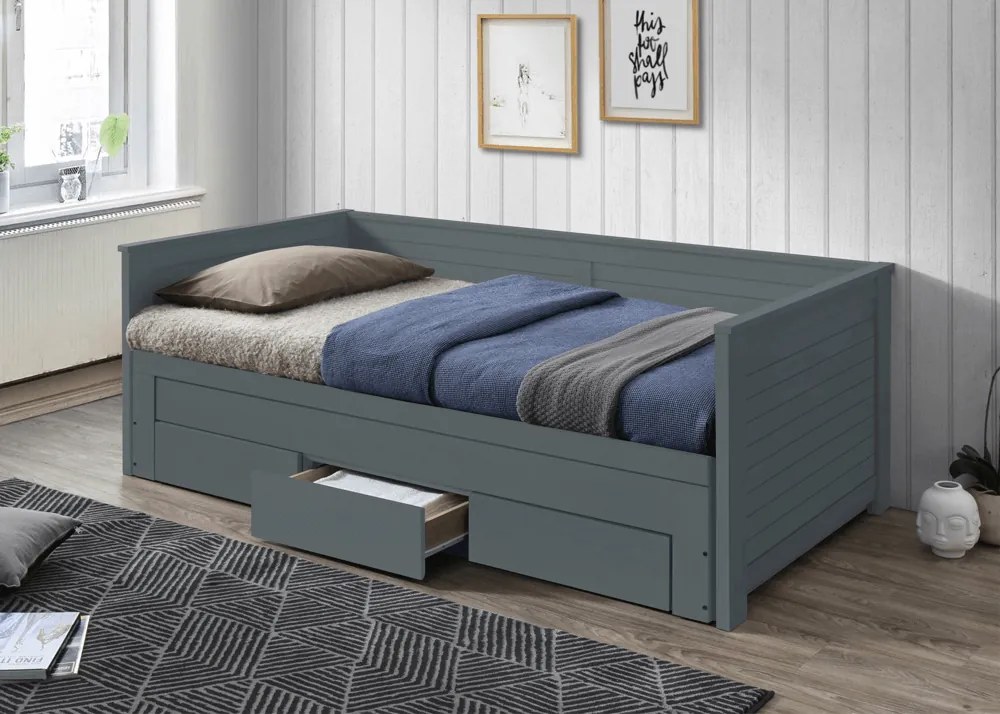 Kinyitható ágy, szürke, GORETA