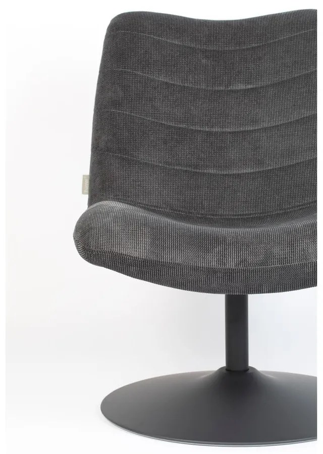 Sötétszürke bársony fotel Bubba – Zuiver