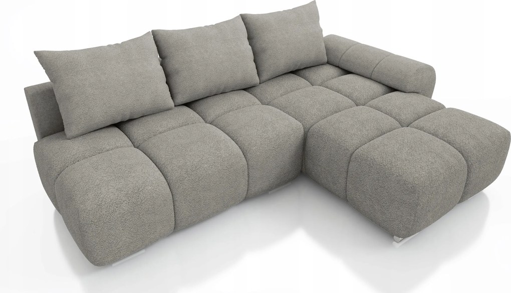 Összecsukható Sarokülőgarnitúra Fenevad Alvás Funkcióval Jobbos Bouckle Szaruhártya DL Bézs