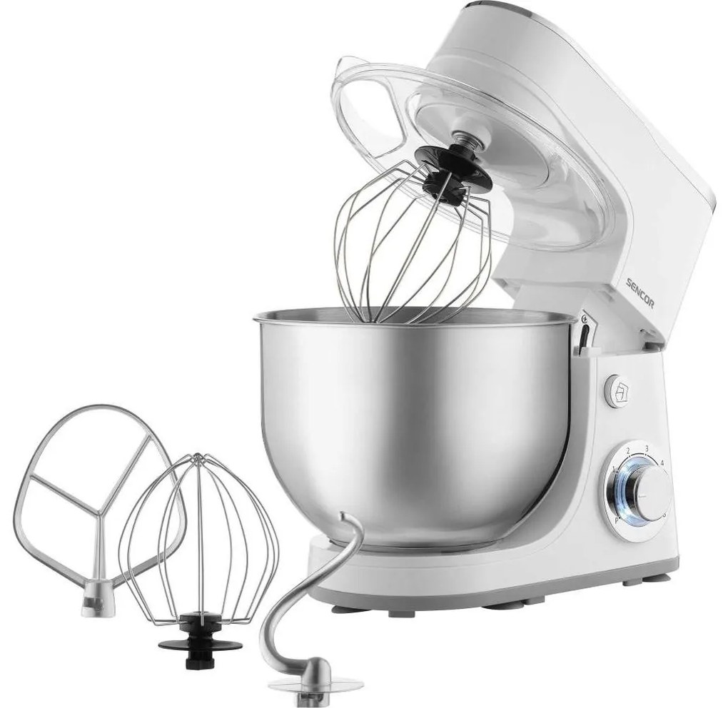 Sencor - Konyhai robotgép rozsdamentes acél tállal 1300W/230V fehér