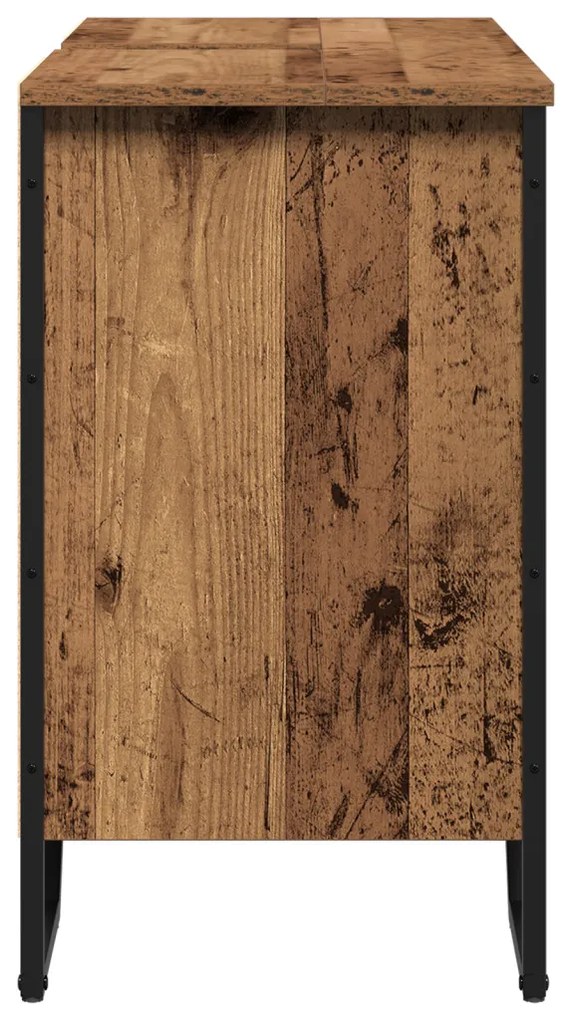 mosdószekrény Régi fa 91x35x60 cm Műanyag