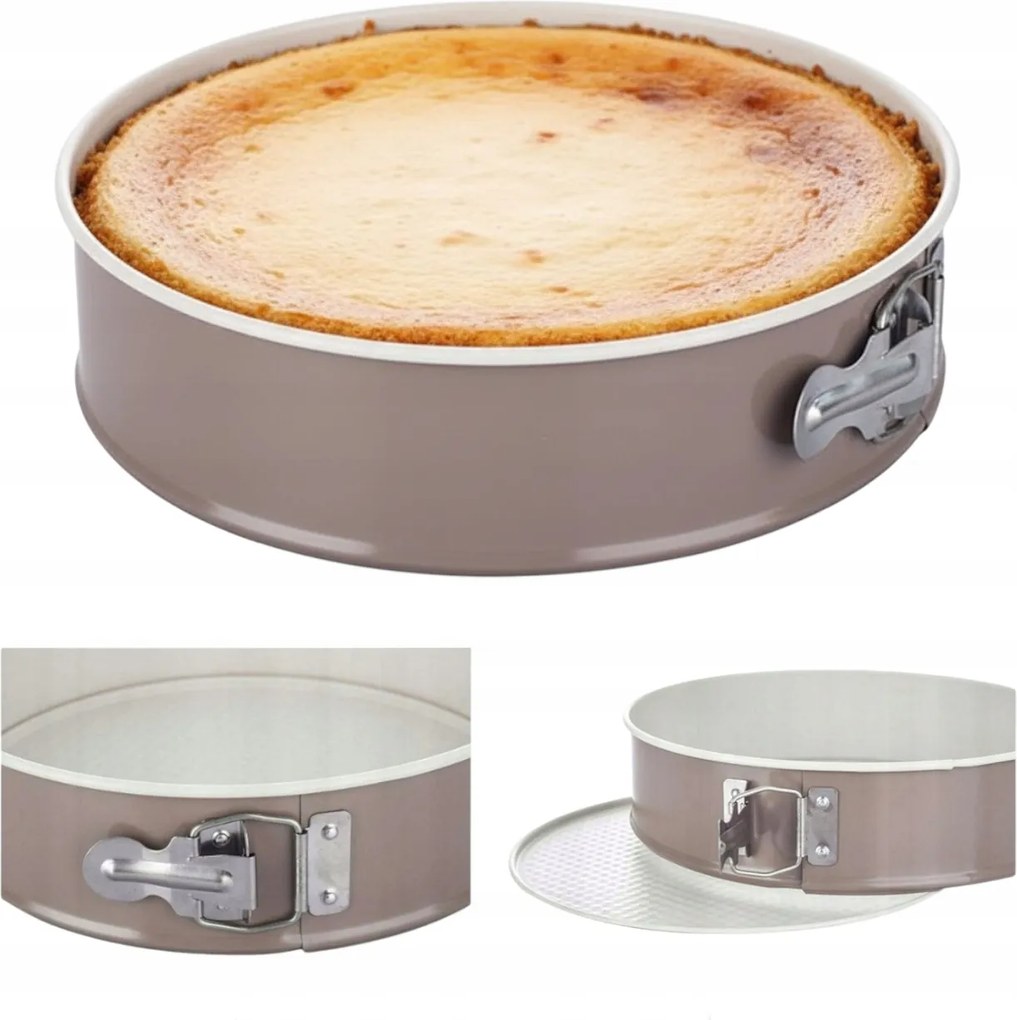 Tortaforma 24x24x6CM Tortasütő Kivehető Aljú Kerek Tepsi