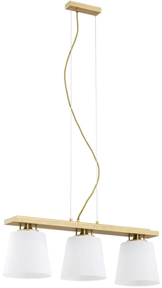 Argon 6250 - Csillár zsinóron ARDEN 3xE27/15W/230V arany