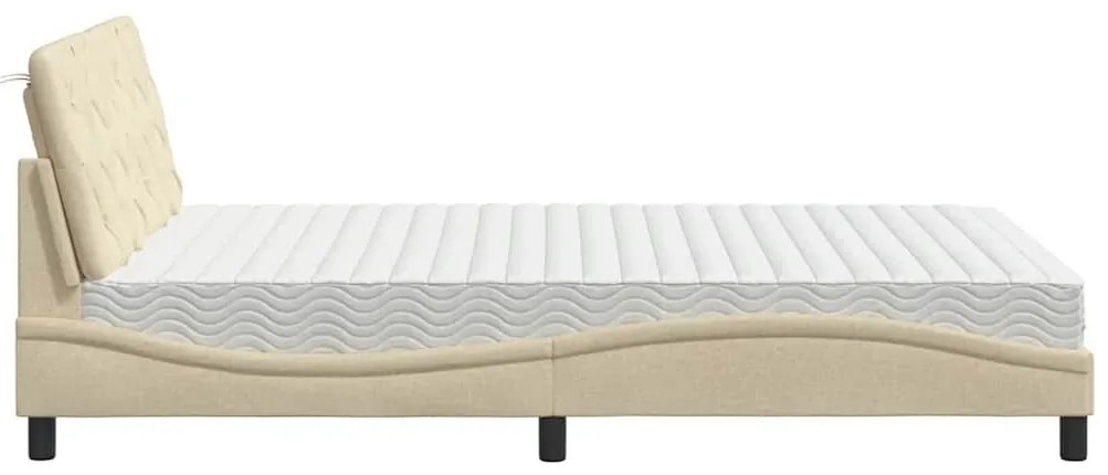 ágy matraccal krém 140x200 cm szövet