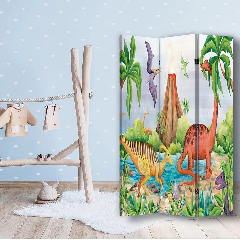 Gario Paraván Dinoszauruszok a tónál Méret: 110 x 170 cm, Kivitelezés: Forgó paraván 360°