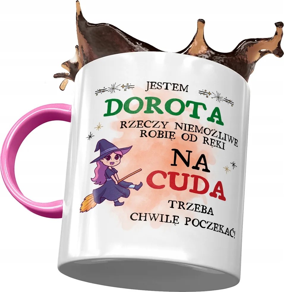 Rózsaszín Bögre Dorottya Feleség Barátnő Ajándék Nyomtatott Fotóval