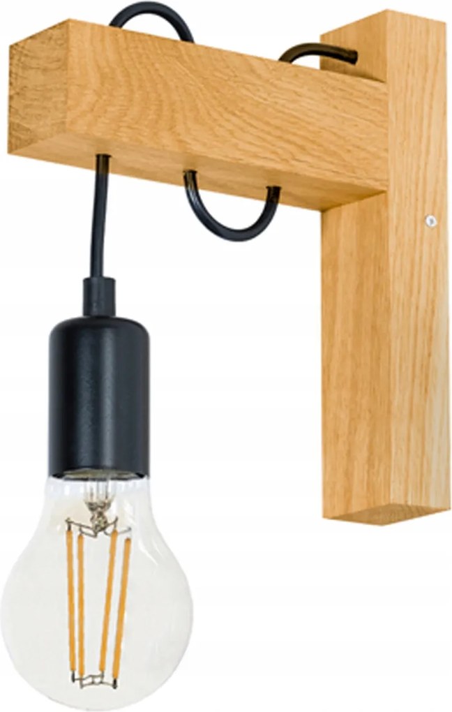 Fali lámpa Led E27 tölgy Lupo loft nappali falra szerelhető tükör