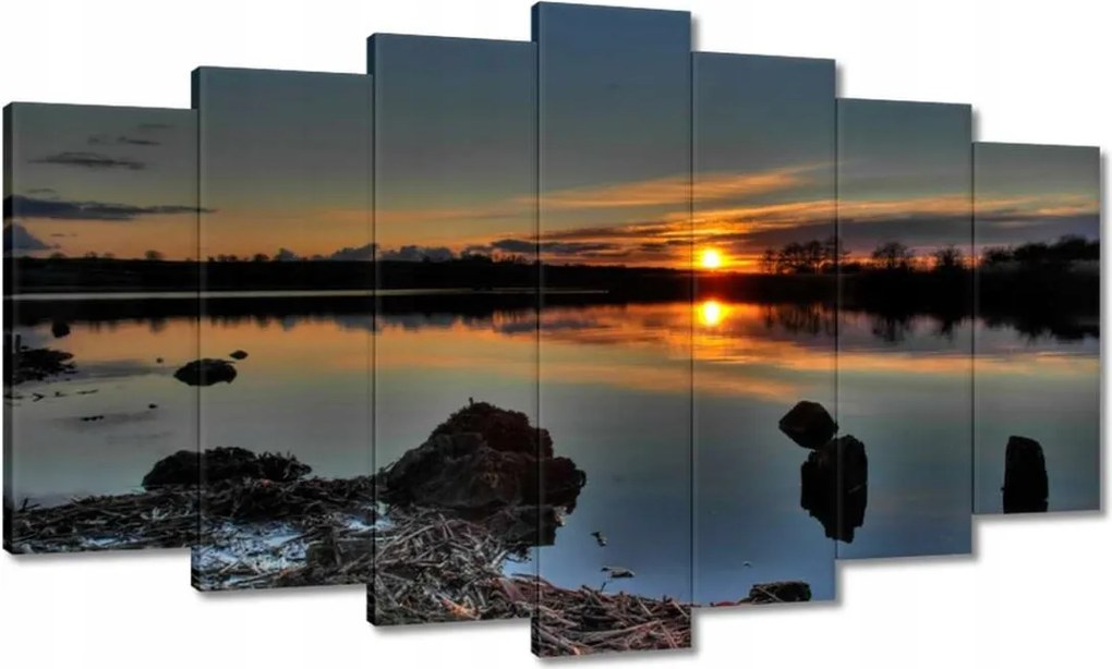 Képek 140x80 Naplemente tó