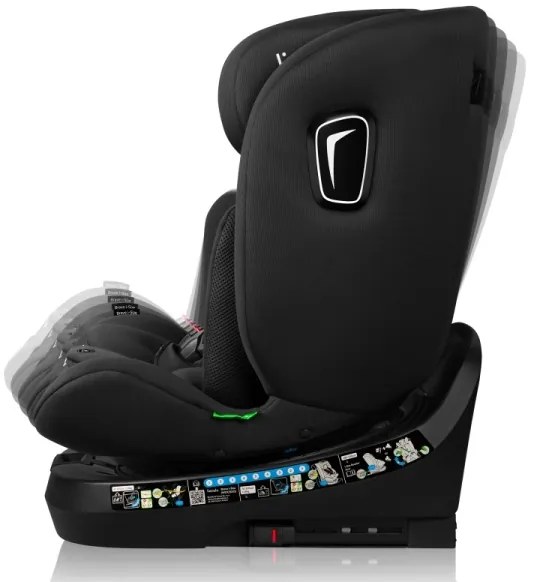 Lionelo - Forgatható BRAVE i-Size autósülés bázissal 40-150 cm fekete karbon