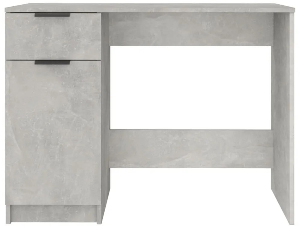 betonszürke színű szerelt fa íróasztal 100 x 50 x 75 cm