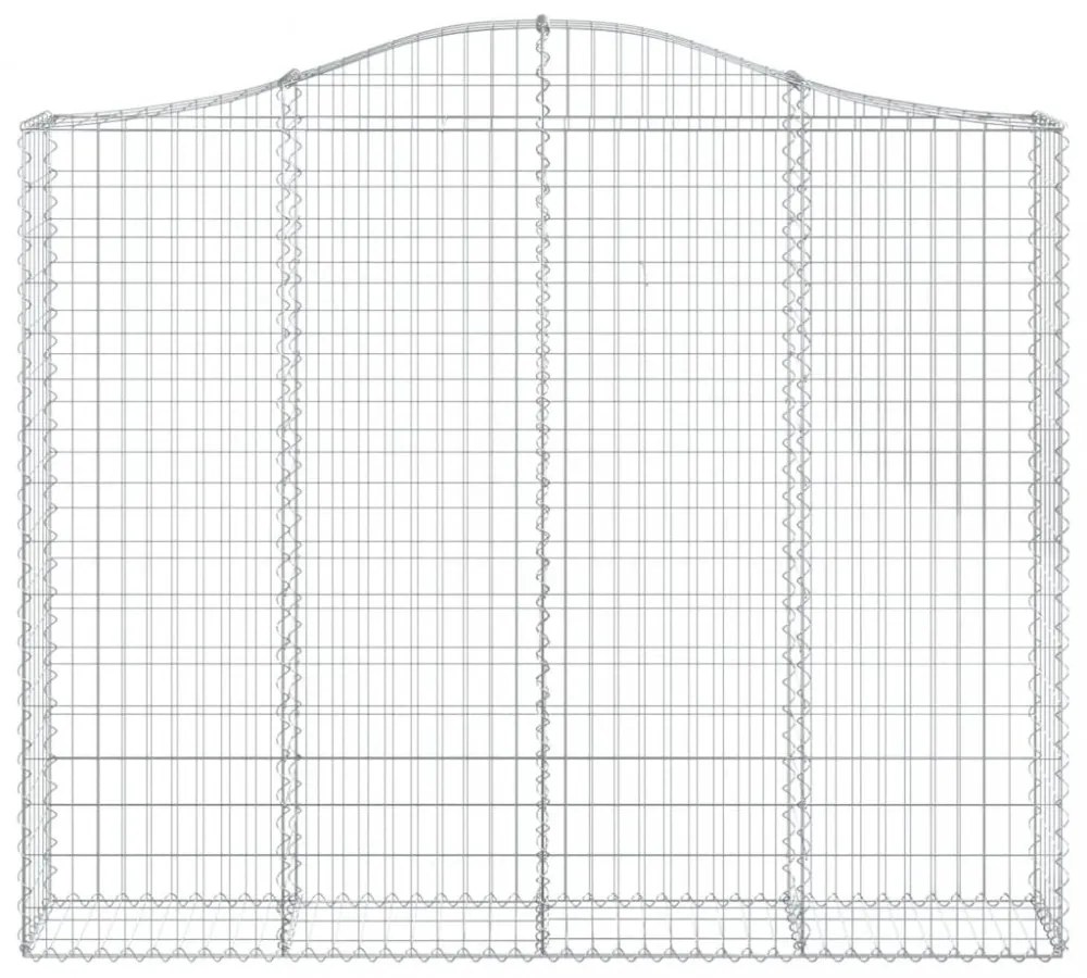 2 db íves horganyzott vas gabion kosár 200x30x160/180 cm
