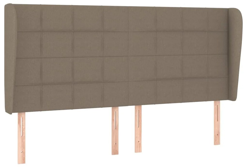 tópszínű szövet fejtámla szárnyakkal 183x23x118/128 cm