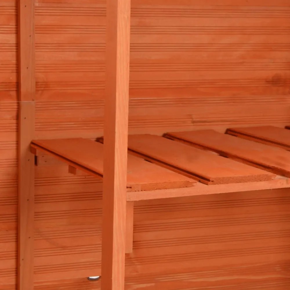 fa kerti fészer 128x42x91 cm