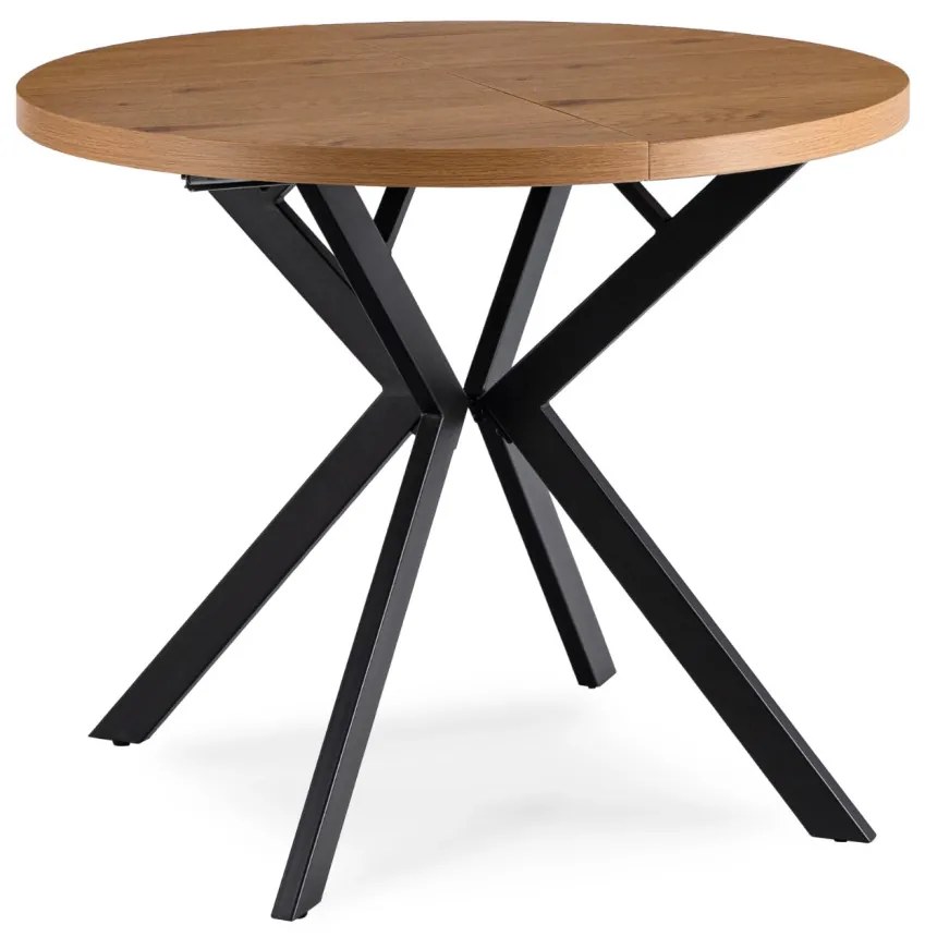 Bővíthető Étkezőasztal Arany/Fekete Színben. DORIAN 80-160 cm