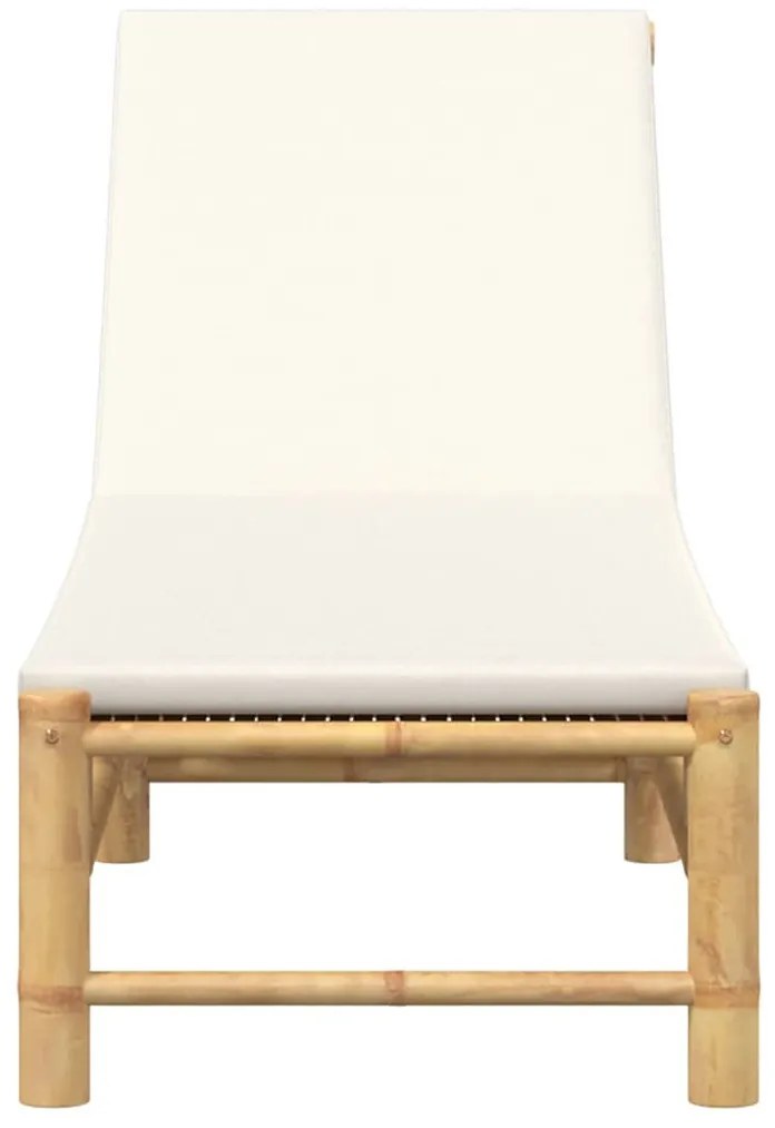 Bambusz napozóágy párnákkal 55x199x30 cm