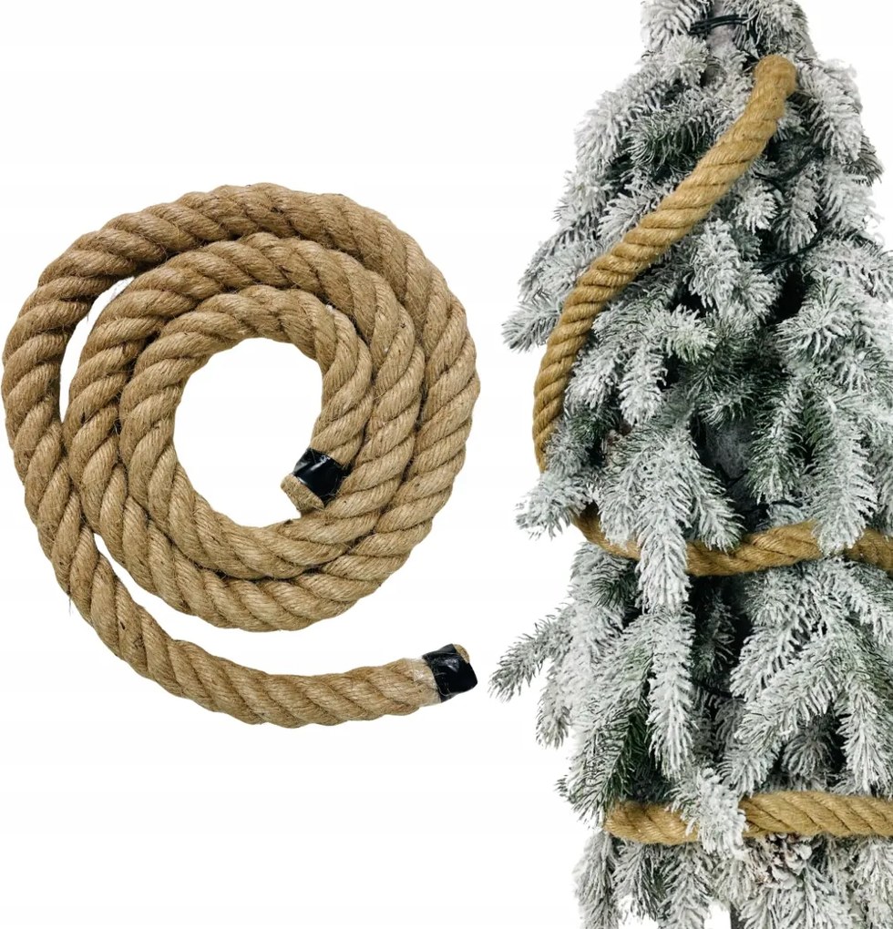 Juta Zsinór Vastag Dísz Karácsonyfadísz Karácsonyfa Lánc 150cm Ünnepek