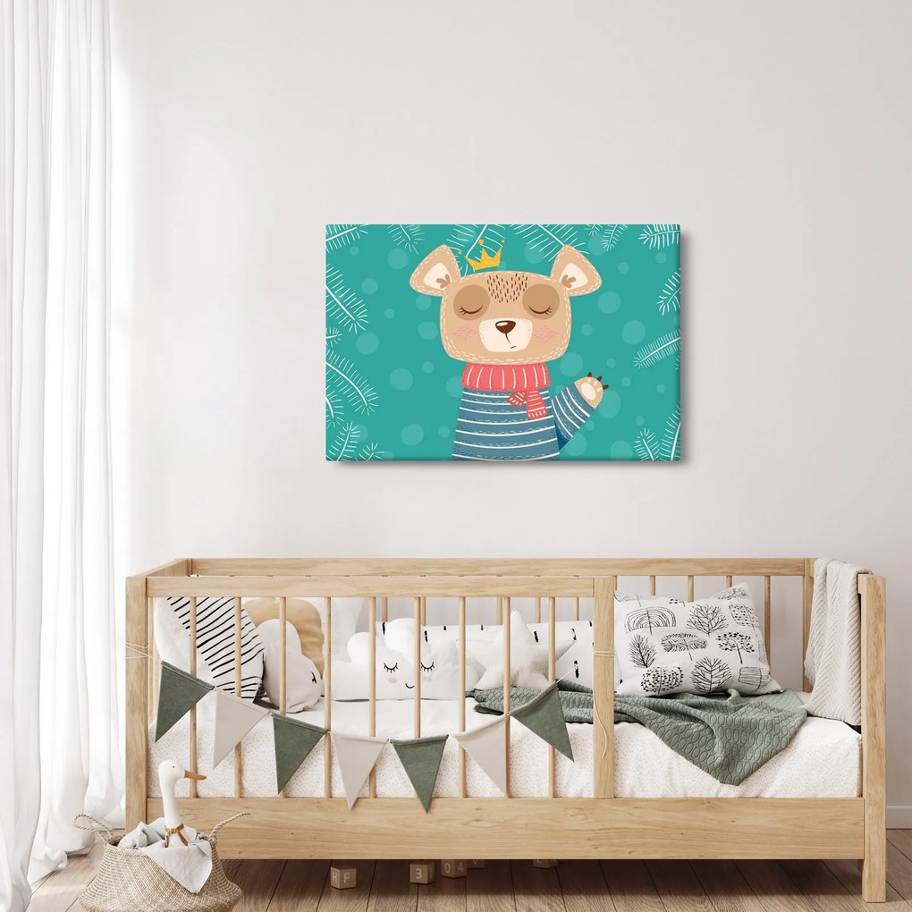 Kép - Integető mackó (90x60 cm)